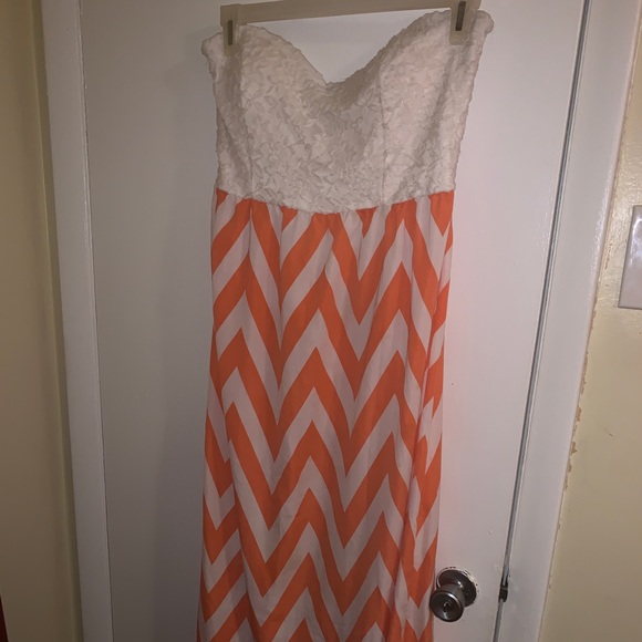 Strapless back open summer dress - Picture 1 of 3
